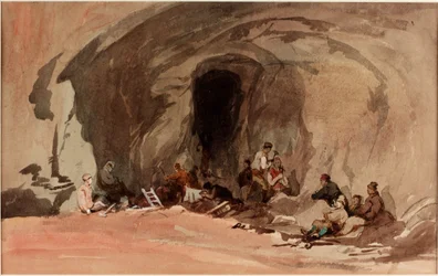 Minatori, ingresso a una miniera di ferro, 1845